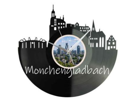 Monchengladbach Miasto Niemcy – Zegar ścienny z płyty winylowej 30x30 cm EVEVO W0098