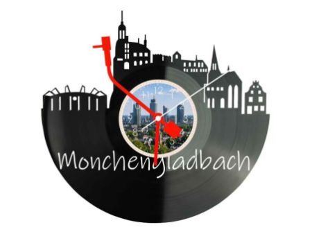 Monchengladbach Miasto Niemcy – Zegar ścienny z płyty winylowej 30x30 cm EVEVO W0098