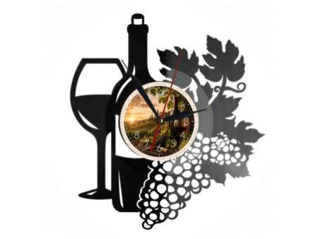 Wino Winnica Zegar Ścienny Z Płyty Winylowej 30x30 Cm EVEVO W0116