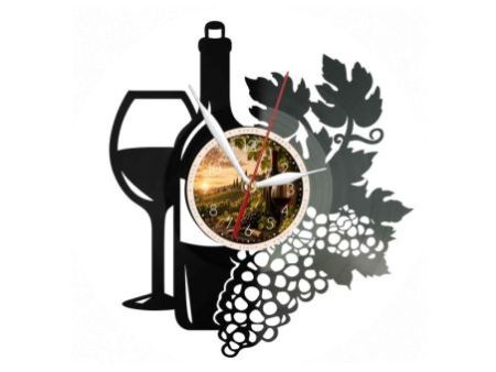 Wino Winnica Zegar Ścienny Z Płyty Winylowej 30x30 Cm EVEVO W0116