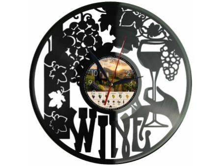 Wino Zegar Ścienny Z Płyty Winylowej 30x30 Cm EVEVO W0122