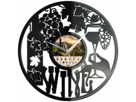 Wino Zegar Ścienny Z Płyty Winylowej 30x30 Cm EVEVO W0122