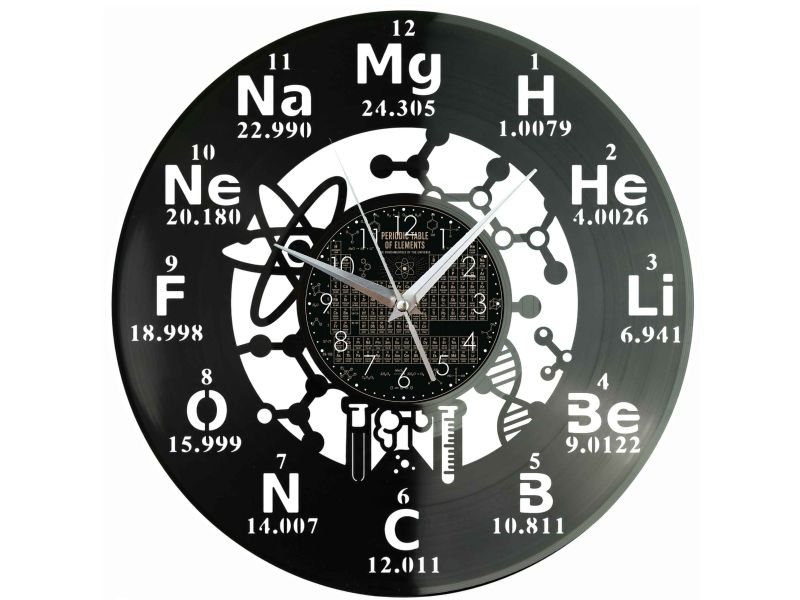 Zegar Chemika Z Płyty Winylowej 30x30 Cm EVEVO W0123