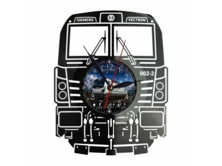 Lokomotywa Siemens Vector Zegar Ścienny Z Płyty Winylowej 30x30 Cm EVEVO W0137