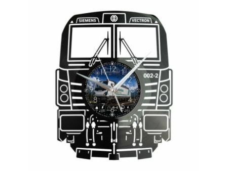 Lokomotywa Siemens Vector Zegar Ścienny Z Płyty Winylowej 30x30 Cm EVEVO W0137