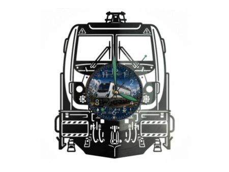 Lokomotywa Alstom TRAXX MS3 Zegar Ścienny Z Płyty Winylowej 30x30 Cm EVEVO W0138