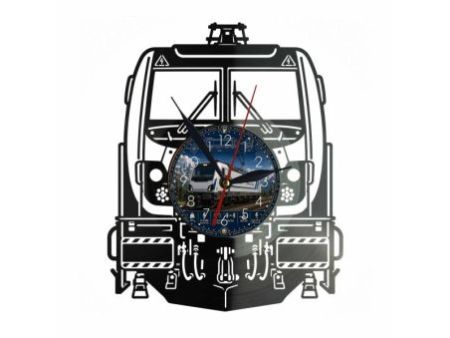 Lokomotywa Alstom TRAXX MS3 Zegar Ścienny Z Płyty Winylowej 30x30 Cm EVEVO W0138