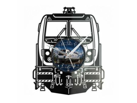 Lokomotywa Alstom TRAXX MS3 Zegar Ścienny Z Płyty Winylowej 30x30 Cm EVEVO W0138