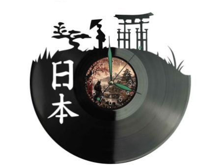 Japonia Zegar Ścienny Z Płyty Winylowej 30x30 Cm EVEVO W0143