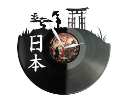Japonia Zegar Ścienny Z Płyty Winylowej 30x30 Cm EVEVO W0143