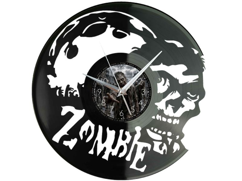 Zombie Trup Ghul Walking Dead Zegar Ścienny Z Płyty Winylowej 30x30 Cm EVEVO W0146