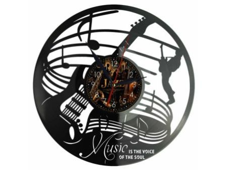 Jazz Muzyka Zegar Ścienny Z Płyty Winylowej 30x30 Cm EVEVO W0160