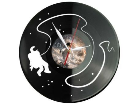 Spaceman Astronauta Zegar Ścienny Z Płyty Winylowej 30x30 Cm EVEVO W0169
