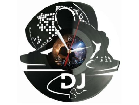 DJ Twoje Zdjęcie Zegar Ścienny Z Płyty Winylowej 30x30 Cm EVEVO W0176