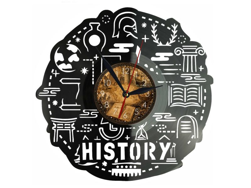 Zegar Historyka Z Płyty Winylowej 30x30 Cm EVEVO W0194
