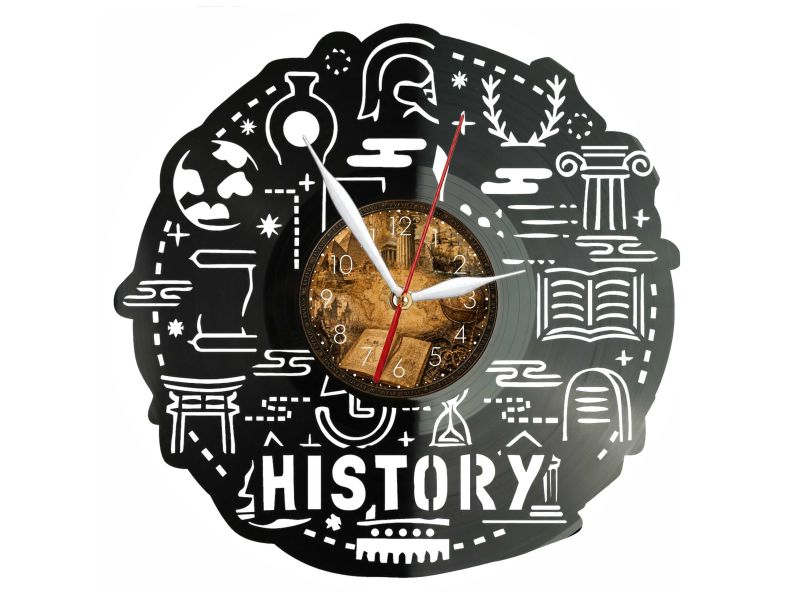 Zegar Historyka Z Płyty Winylowej 30x30 Cm EVEVO W0194