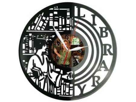 Zegar Bibliotekarza Z Płyty Winylowej 30x30 Cm EVEVO W0199