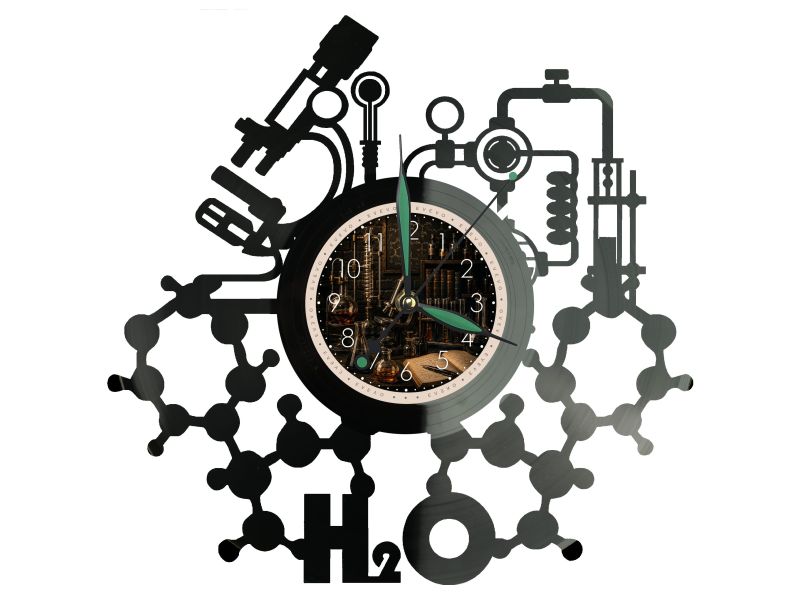 Zegar Chemika Z Płyty Winylowej 30x30 Cm EVEVO W0101