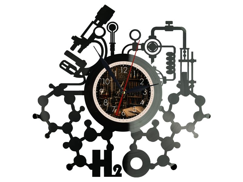 Zegar Chemika Z Płyty Winylowej 30x30 Cm EVEVO W0101