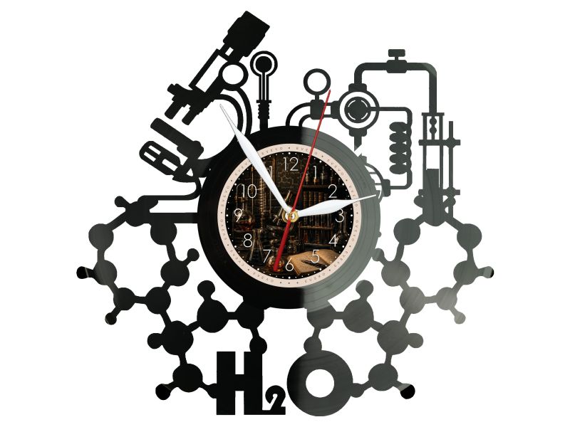 Zegar Chemika Z Płyty Winylowej 30x30 Cm EVEVO W0101