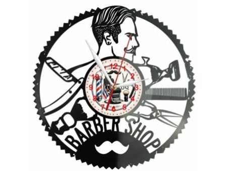 Barber Shop Zegar Ścienny Z Płyty Winylowej 30x30 Cm EVEVO W0104