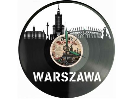 Zegar Warszawiaka Z Płyty Winylowej 30x30 Cm EVEVO W0115