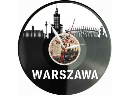 Zegar Warszawiaka Z Płyty Winylowej 30x30 Cm EVEVO W0115