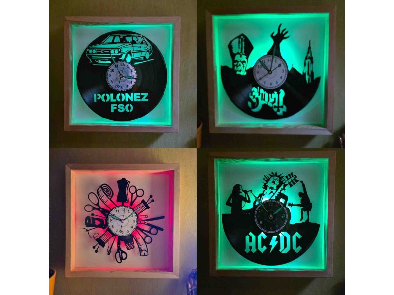 Music Vinyl Nuty Zegar Ścienny Z Płyty Winylowej 30x30 Cm EVEVO W0120