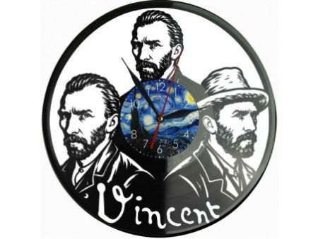 Vincent Van Gogh Zegar Ścienny Z Płyty Winylowej 30x30 Cm EVEVO W0121