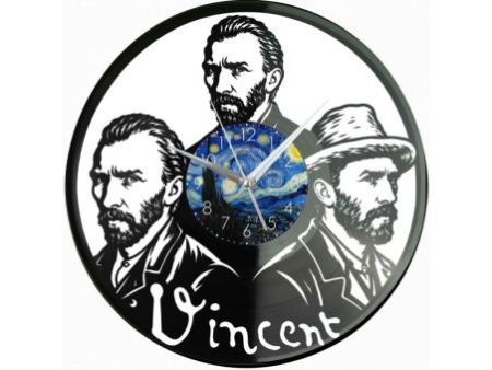 Vincent Van Gogh Zegar Ścienny Z Płyty Winylowej 30x30 Cm EVEVO W0121