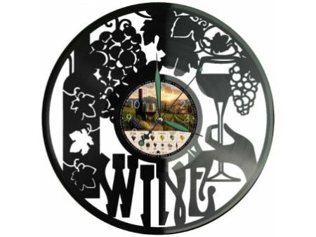Wino Zegar Ścienny Z Płyty Winylowej 30x30 Cm EVEVO W0122