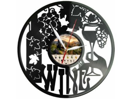 Wino Zegar Ścienny Z Płyty Winylowej 30x30 Cm EVEVO W0122