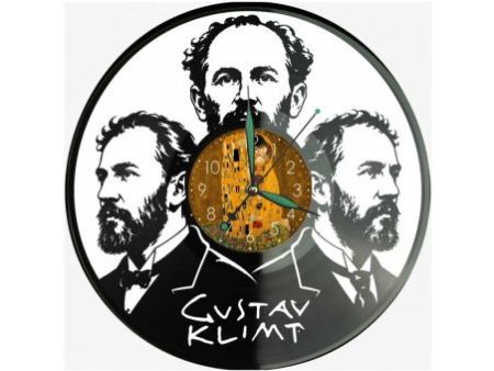Gustav Klimt Zegar Ścienny Z Płyty Winylowej 30x30 Cm EVEVO W0129