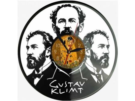 Gustav Klimt Zegar Ścienny Z Płyty Winylowej 30x30 Cm EVEVO W0129