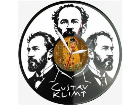 Gustav Klimt Zegar Ścienny Z Płyty Winylowej 30x30 Cm EVEVO W0129