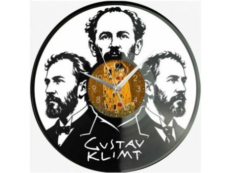 Gustav Klimt Zegar Ścienny Z Płyty Winylowej 30x30 Cm EVEVO W0129