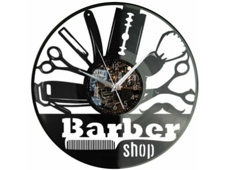 Barber Shop Zegar Ścienny Z Płyty Winylowej 30x30 Cm EVEVO W0132