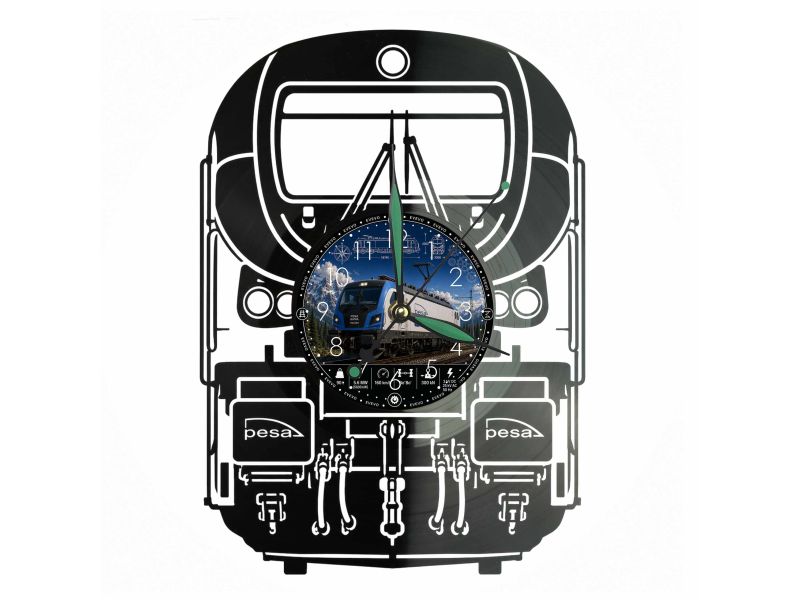 Lokomotywa PESA Gama Zegar Ścienny Z Płyty Winylowej 30x30 Cm EVEVO W0139