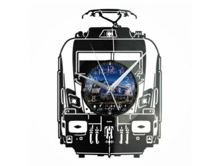 Lokomotywa NEWAG EU200 Griffin Zegar Ścienny Z Płyty Winylowej 30x30 Cm EVEVO W0140