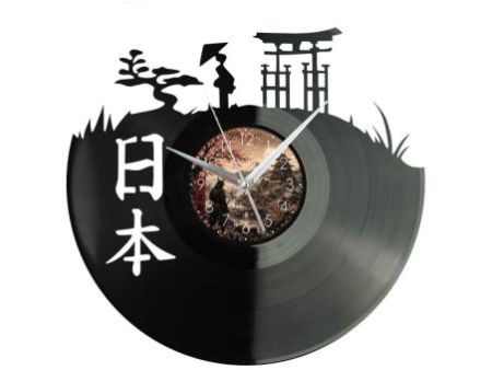 Japonia Zegar Ścienny Z Płyty Winylowej 30x30 Cm EVEVO W0143