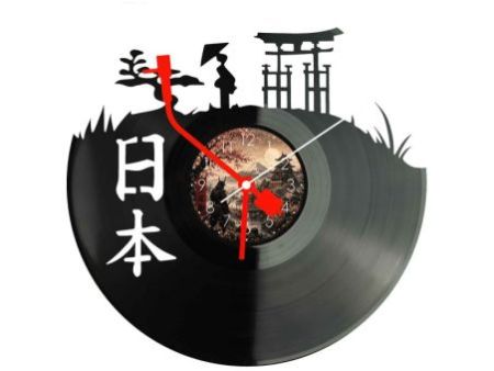 Japonia Zegar Ścienny Z Płyty Winylowej 30x30 Cm EVEVO W0143