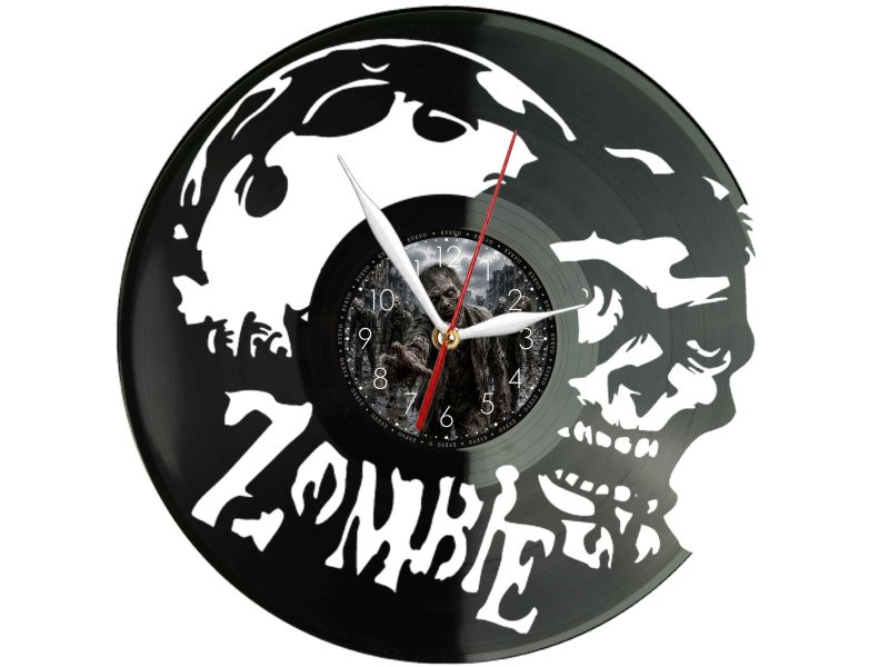 Zombie Trup Ghul Walking Dead Zegar Ścienny Z Płyty Winylowej 30x30 Cm EVEVO W0146