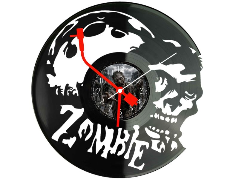 Zombie Trup Ghul Walking Dead Zegar Ścienny Z Płyty Winylowej 30x30 Cm EVEVO W0146