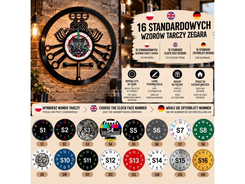 Francuski Bulldog Zegar Ścienny Z Płyty Winylowej 30x30 Cm EVEVO W0148