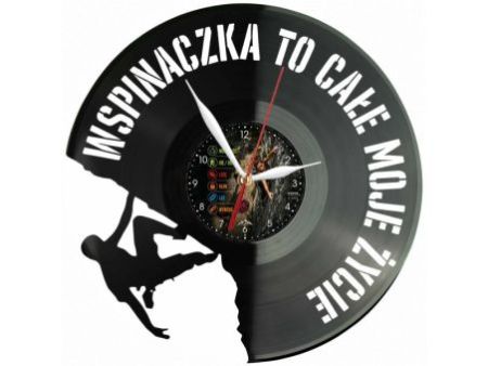 Wspinaczka Zegar Ścienny Z Płyty Winylowej 30x30 Cm EVEVO W0158