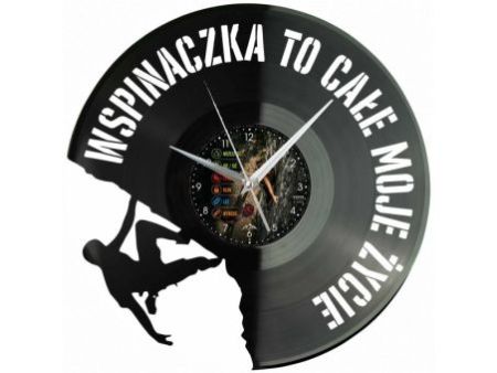 Wspinaczka Zegar Ścienny Z Płyty Winylowej 30x30 Cm EVEVO W0158