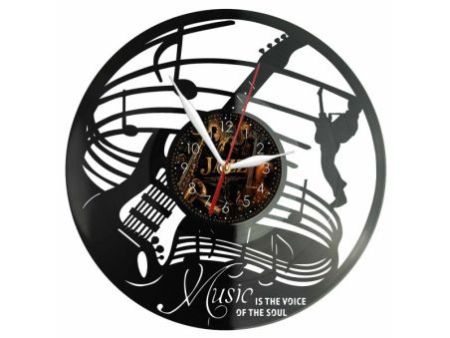 Jazz Muzyka Zegar Ścienny Z Płyty Winylowej 30x30 Cm EVEVO W0160