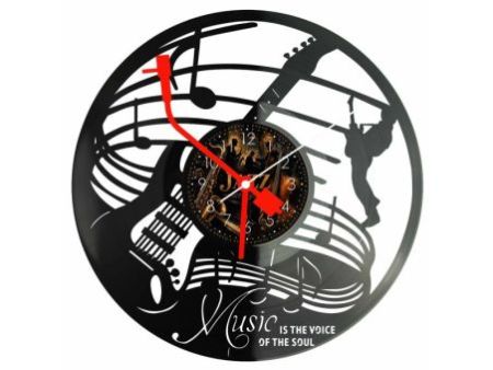 Jazz Muzyka Zegar Ścienny Z Płyty Winylowej 30x30 Cm EVEVO W0160