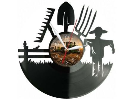 Zegar Farmera Z Płyty Winylowej 30x30 Cm EVEVO W0185