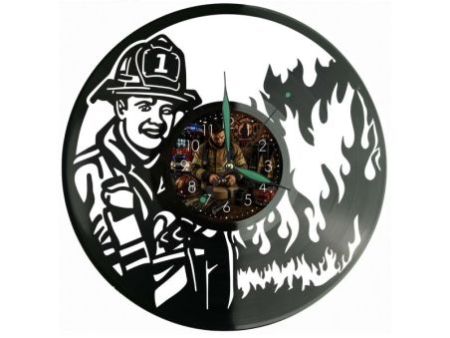 Zegar Strażaka Z Płyty Winylowej 30x30 Cm EVEVO W0189